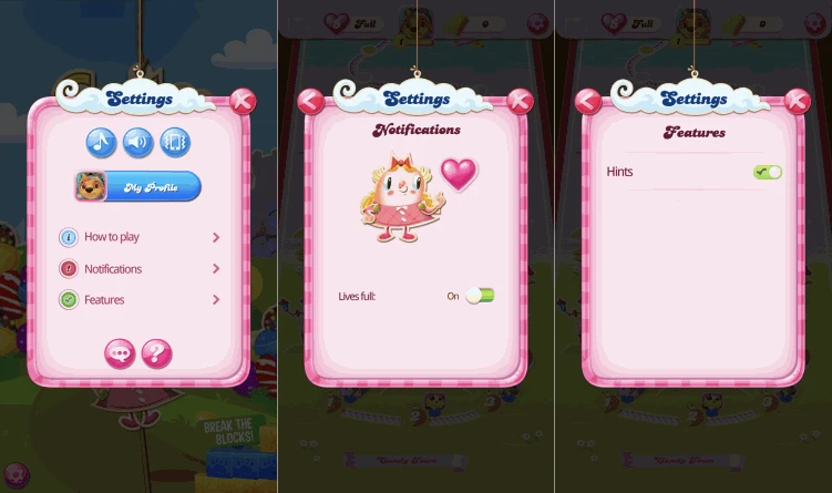 (IV) Case Study: Mobile Game Interface Design (Candy Crush)