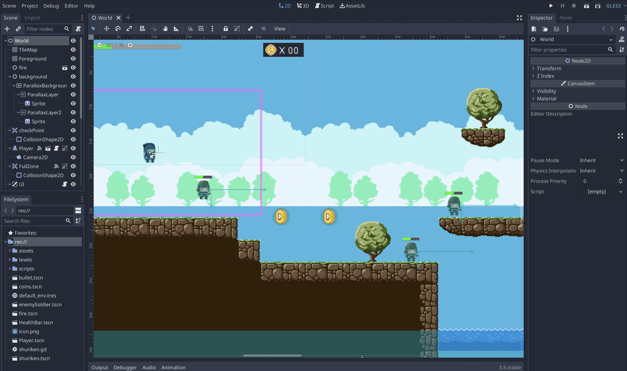 (II) 2D Platformer Game Design