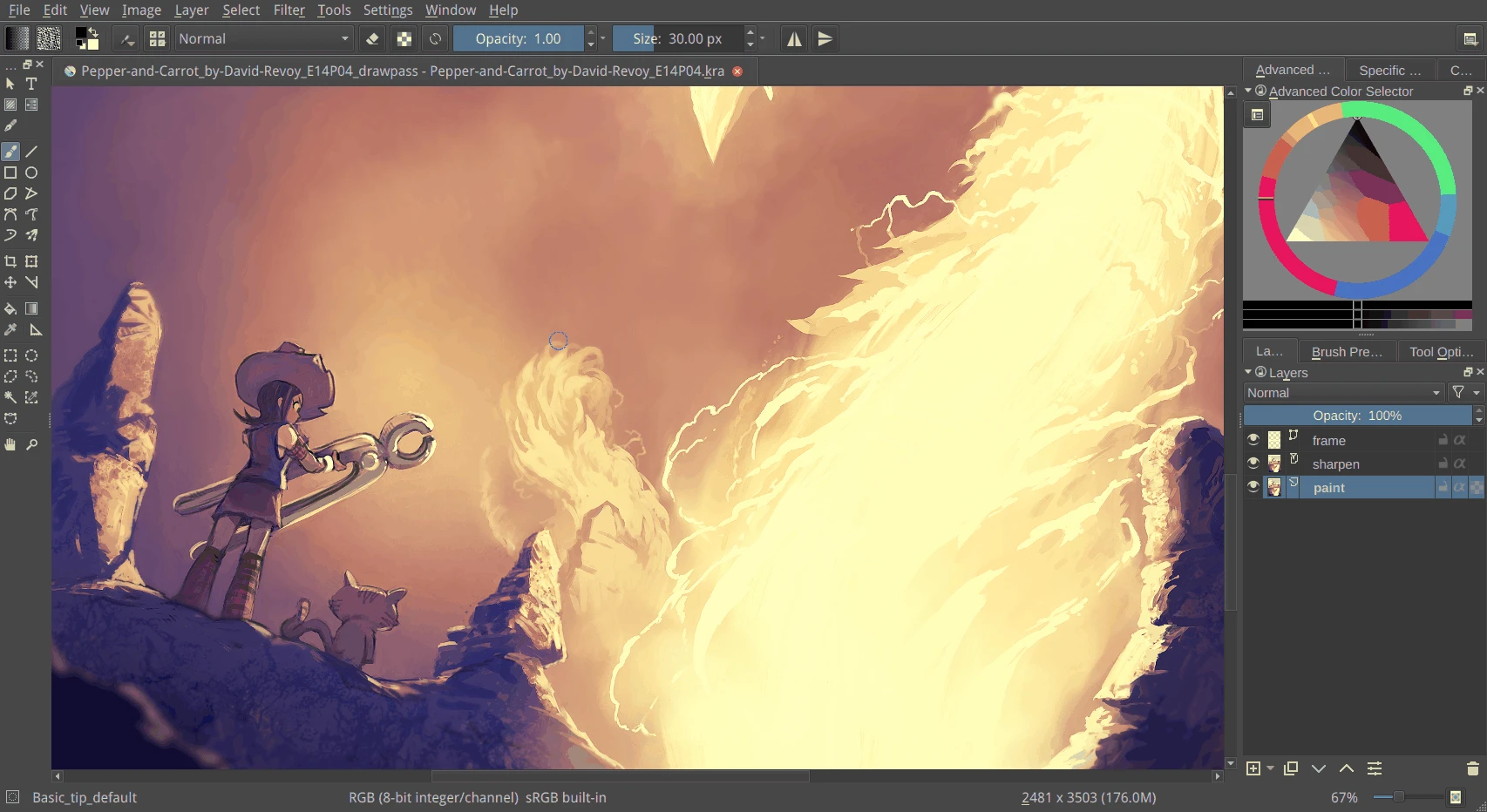 Intermediate Digital Drawing with Krita